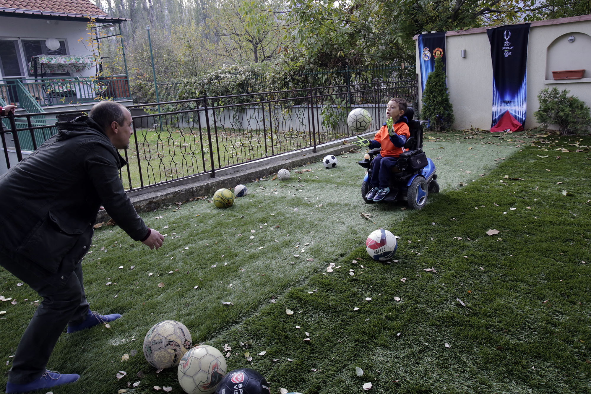 Playing in the yard
